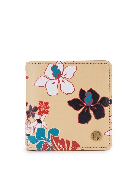 

Lapis O Lupo Women Beige Floral Printed Two Fold Wallet