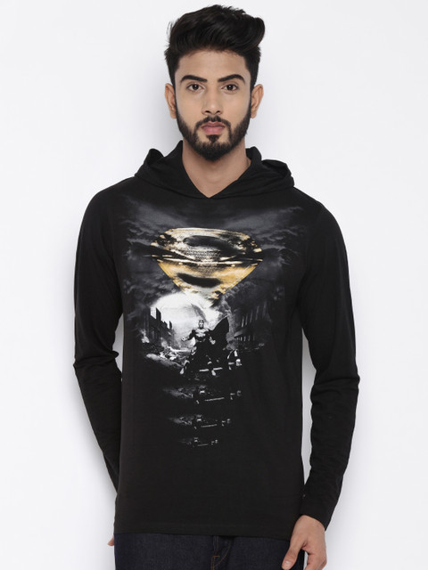 

Free Authority Men Black Man of Steel Printed T-shirt