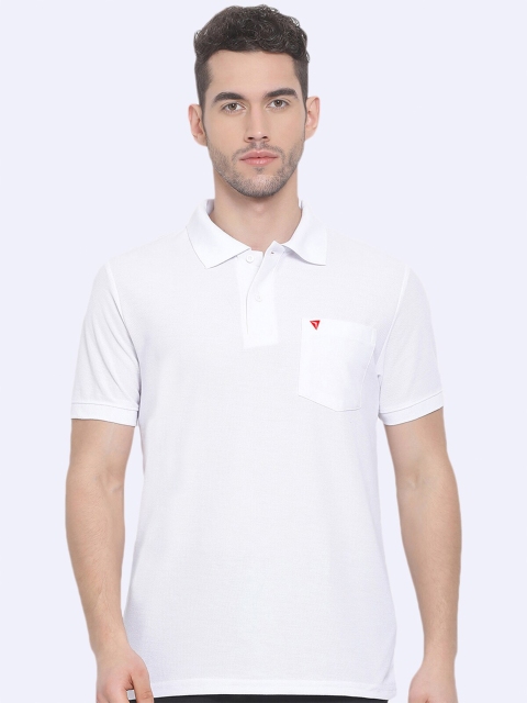 

Genx Men White Polo Collar T-shirt