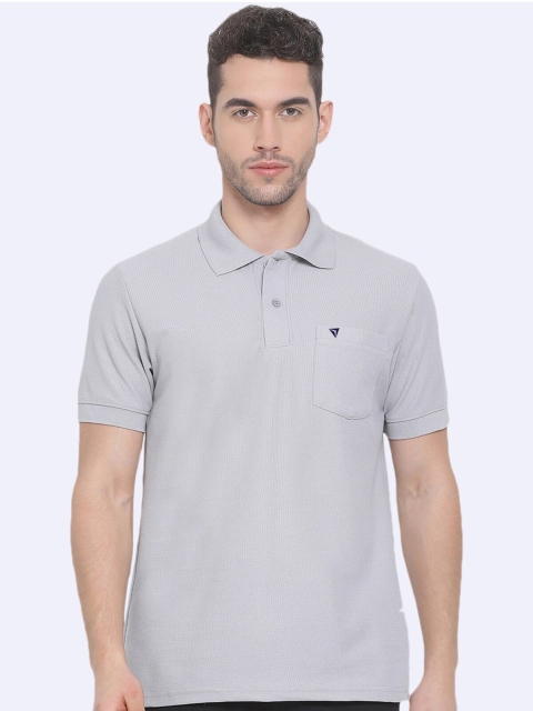 

Genx Men Grey Polo Collar T-shirt