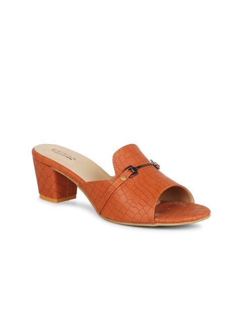 

Denill Women Orange Textured Mules
