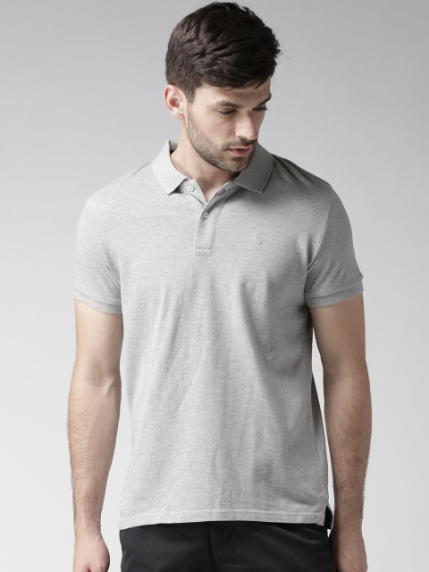 Celio Men Grey Melange Polo T-Shirt available at myntra for Rs.699