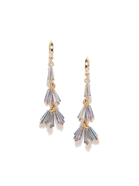 

Blisscovered Gold-Toned & Teal Artificial Beads Beaded Contemporary Drop Earrings