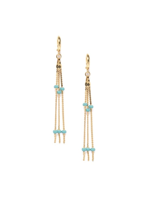 

Blisscovered Gold-Toned Contemporary Drop Earrings