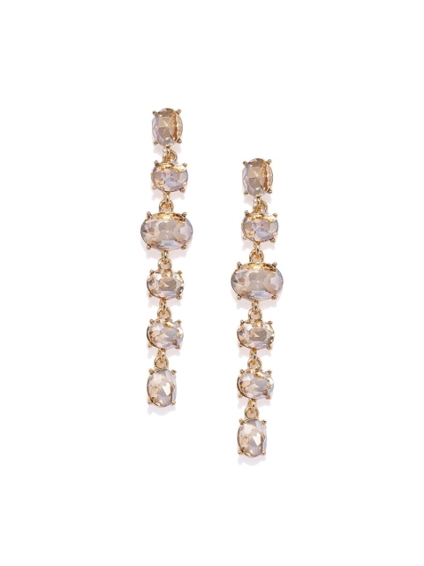 

Blisscovered Gold-Toned Contemporary Drop Earrings