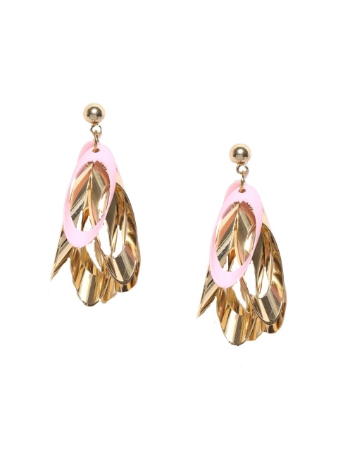 

Blisscovered Women Pink Oval Shaped Drop Earrings