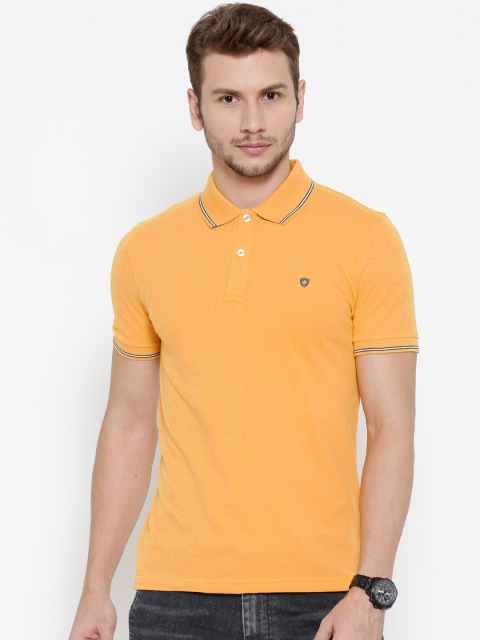 Celio Men Yellow Solid Polo Collar T-shirt available at myntra for Rs.779