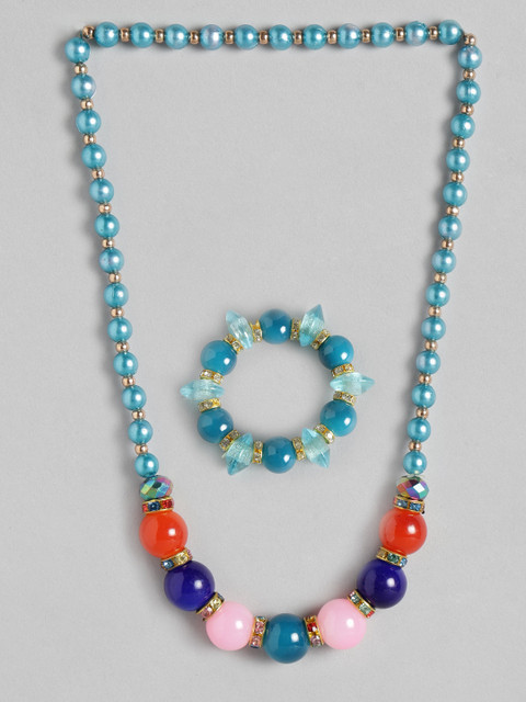 

Carlton London Girls Multi-Coloured Beaded Handcrafted Jewellery Set