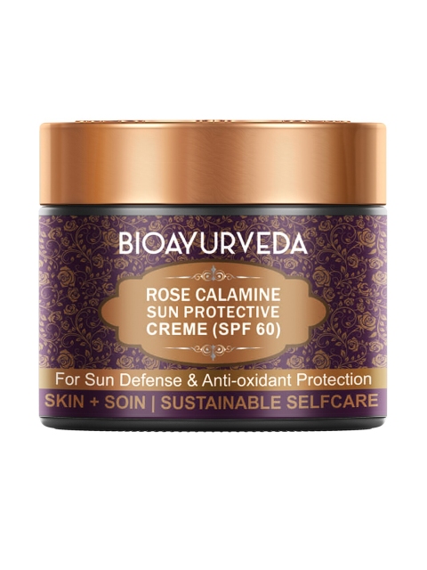 

BIOAYURVEDA Rose Calamine Sun Protective SPF 60 Sustainable Face Cream 60g, Purple