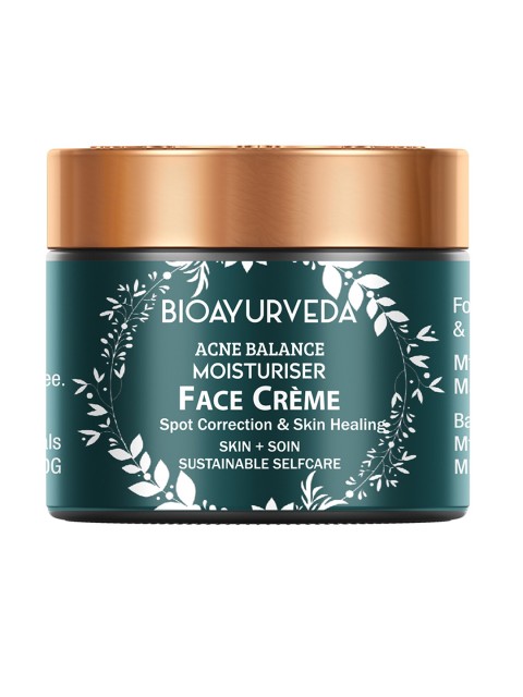 

BIOAYURVEDA Acne Balance Moisturiser Sustainable Face Cream 60 g, Green