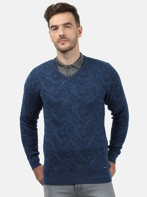 

Monte Carlo Men Blue Cable Knit Pullover Sweater