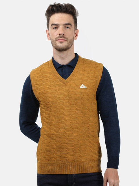 

Monte Carlo Men Mustard Cable Knit Sweater Vest
