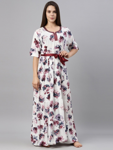 

GOLDSTROMS White Printed Maxi Nightdress