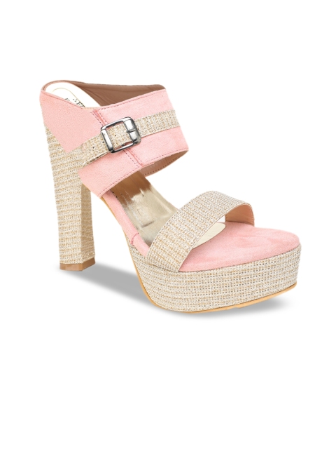 

LONDON STEPS Pink Block Pumps