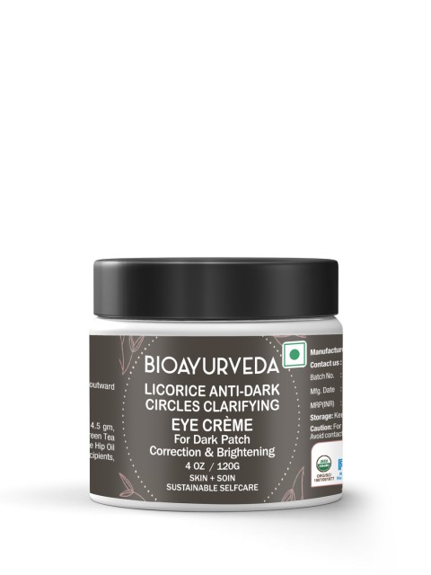 

BIOAYURVEDA Sustainable Licorice Anti-Dark Circles Clarifying Eye Creme 120 g, Black