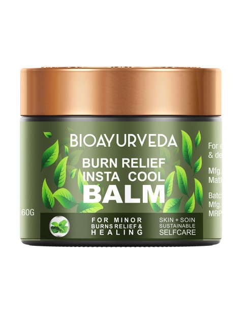 

BIOAYURVEDA Sustainable Burn Relief Insta Cool Balm 60 g, Green