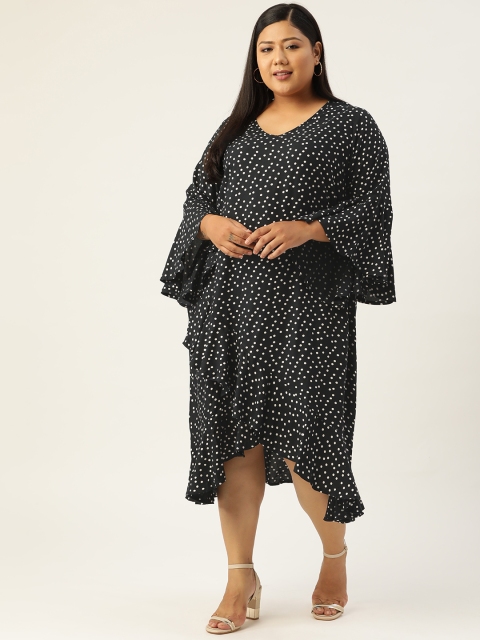 

Revolution Black & White A-Line Midi Dress