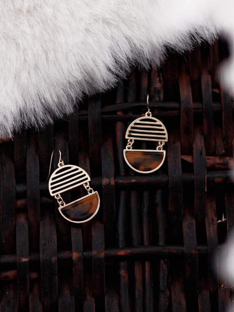 

Bellofox Brown Contemporary Drop Earrings