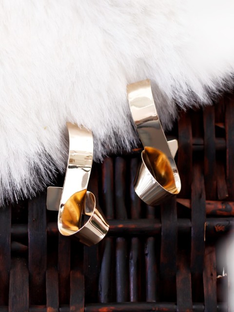 

Bellofox Gold-Toned Contemporary Drop Earrings