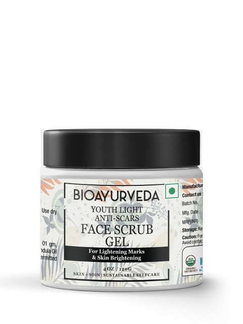

BIOAYURVEDA Youth Light Anti-Scars Sustainable Gel Face Scrub 120 g, Cream