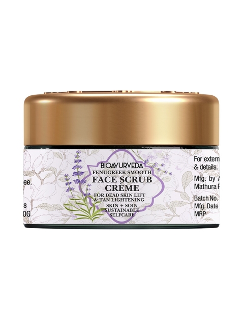 

BIOAYURVEDA Fenugreek Smooth Sustainable Cream Face Scrub 20g, Off white