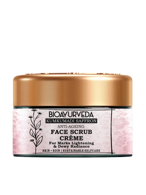 

BIOAYURVEDA Kumkumadi Saffron Anti-Ageing Sustainable Cream Face Scrub 20 g, Pink