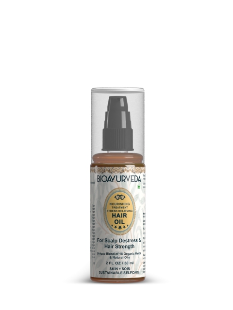 

BIOAYURVEDA Nourishing Treatment Stress Relieving Sustainable Hair Oil 60 ml, White