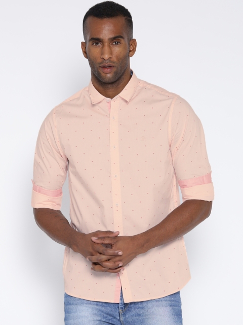 

United Colors of Benetton Men Pink Printed Casual Shirt