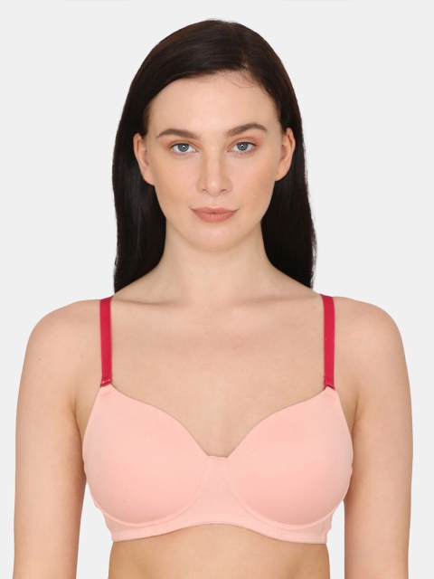 

Zivame Pink & Red T-shirt Bra-Lightly Padded ZI10SXFASHBPINK