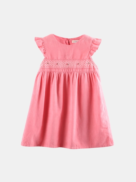 

Beebay Girls Pink Embroidered A-Line Dress
