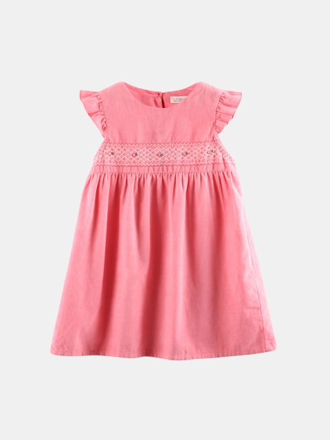 

Beebay Girls Pink Embroidered A-Line Dress
