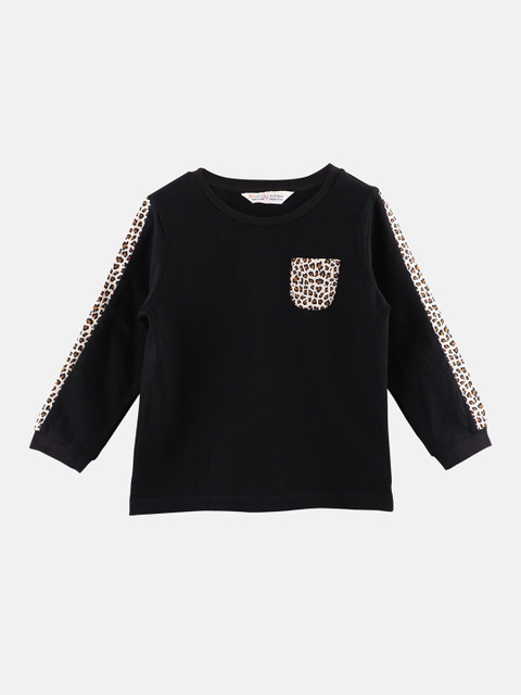 

Beebay Girls Black Full Sleeve T-shirt