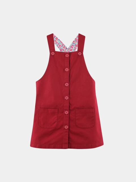 

Beebay Girls Maroon Pinafore Dress