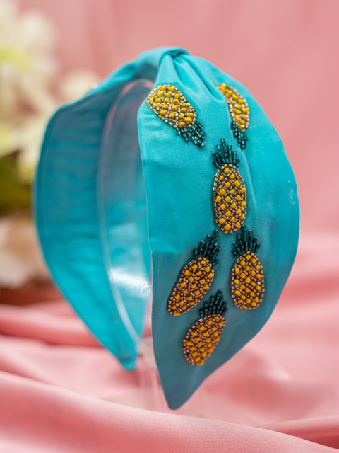 

Bellofox Women Blue & Yellow Embellished Hairband