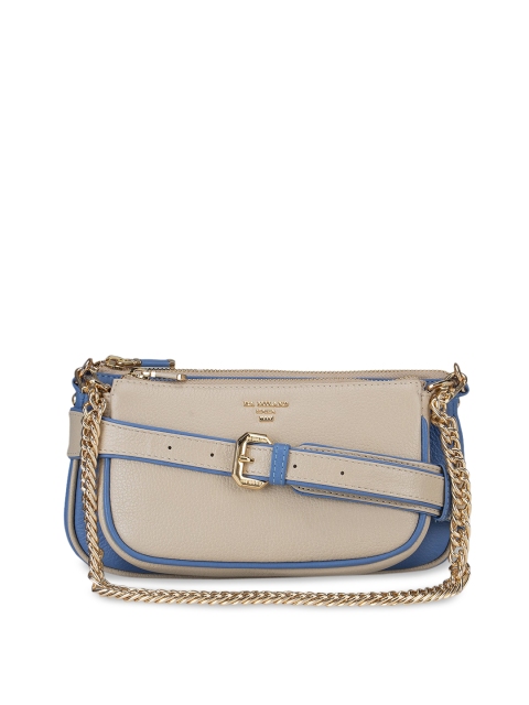 

Da Milano Beige Leather Structured Sling Bag