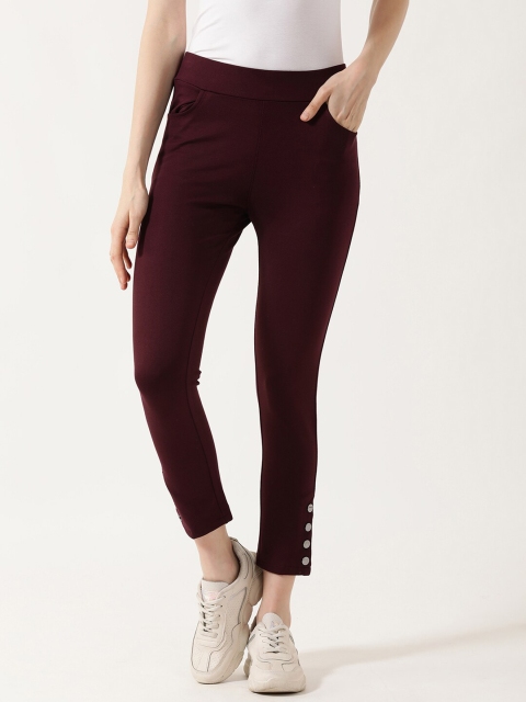

V2 Value & Variety Women Maroon Solid Skinny-Fit Jeggings