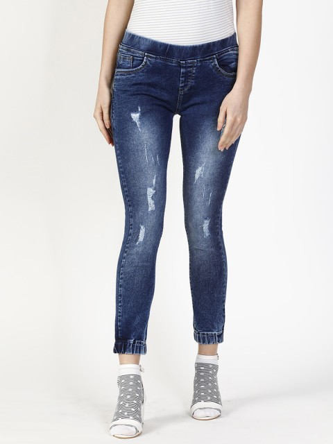 

V2 Value & Variety Women Blue Washed Cotton Denim Jeggings