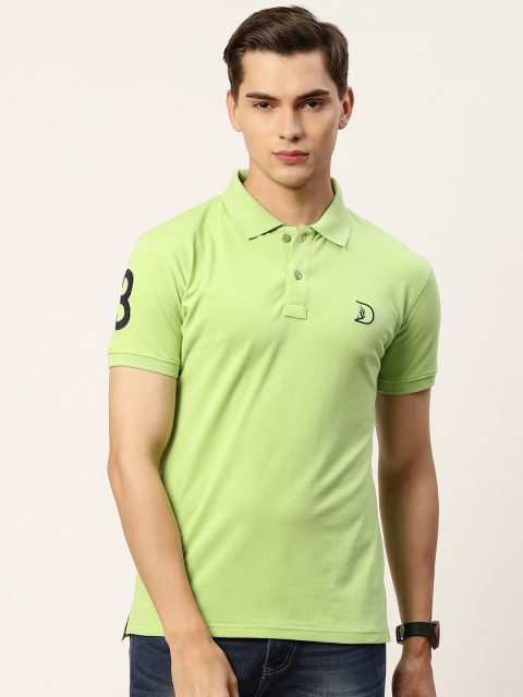 

PORTBLAIR Men Green Polo Collar Applique T-shirt