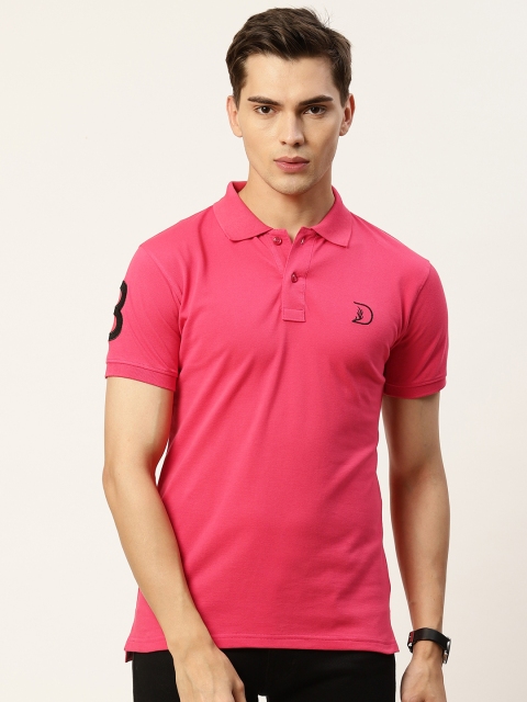 

PORTBLAIR Men Pink Polo Collar Applique T-shirt