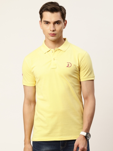 

PORTBLAIR Men Yellow Polo Collar Applique T-shirt