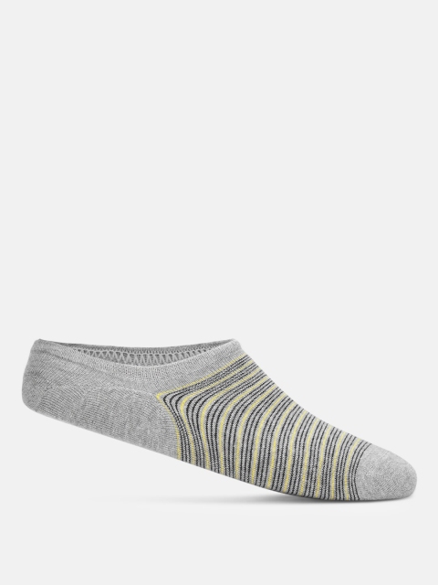 

Ajile by Pantaloons Men Grey Melange & Black Striped Shoe Liners