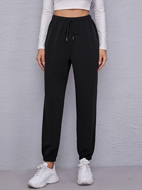 

URBANIC Women Black Solid Joggers