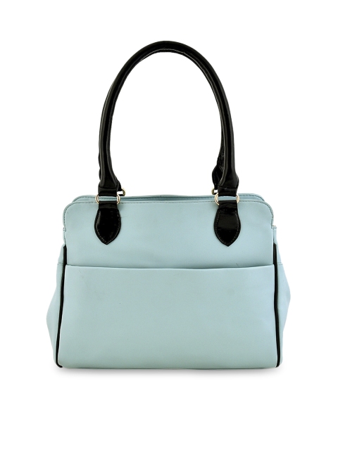 

Lychee bags Women Blue & Black Solid Structured Handheld Bag