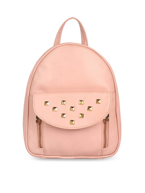 

Lychee bags Women Peach-Coloured PU Embellished Back Pack