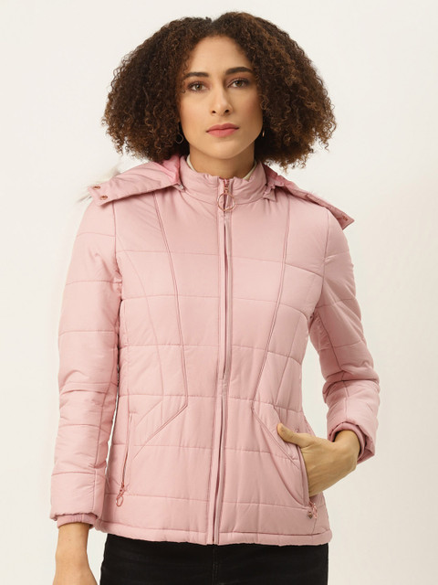 

Monte Carlo Women Pink Solid Padded Jacket