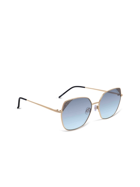 

OPIUM Women Blue Lens & Gold-Toned Butterfly Sunglasses OP-1796-C04-Gold