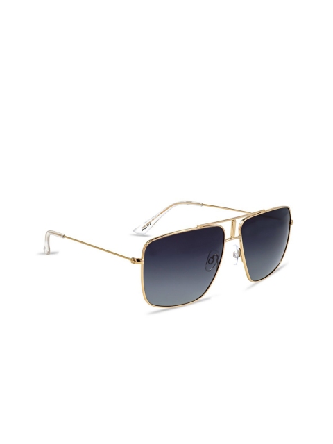 

OPIUM Men Blue Lens & Gold-Toned Rectangle Sunglasses with UV Protected Lens OP-1786-C04