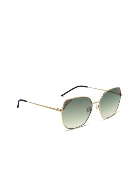 

OPIUM Women Green Lens & Gold-Toned Full Rim Butterfly Sunglasses OP-1796-C03-Gold