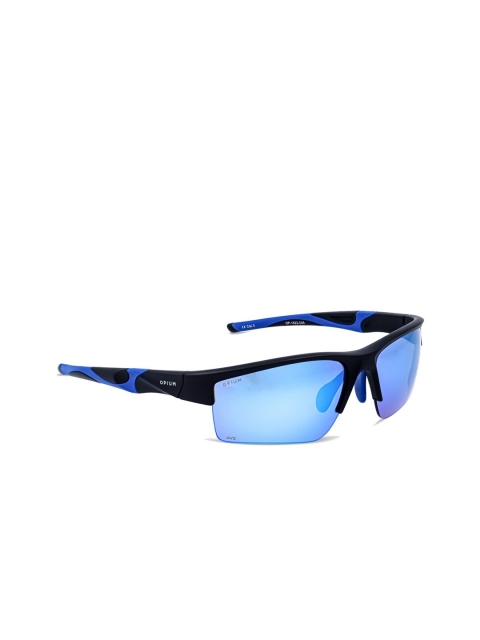 

OPIUM Men Blue Lens & Black Sports Sunglasses with UV Protected Lens - OP-1522-C05