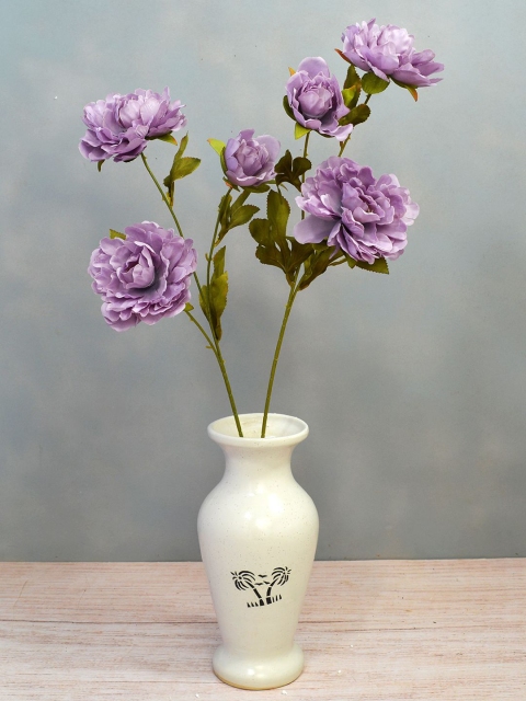 

fancy mart Set Of 2 Purple Artificial Flower Stick Common Peony without Pot